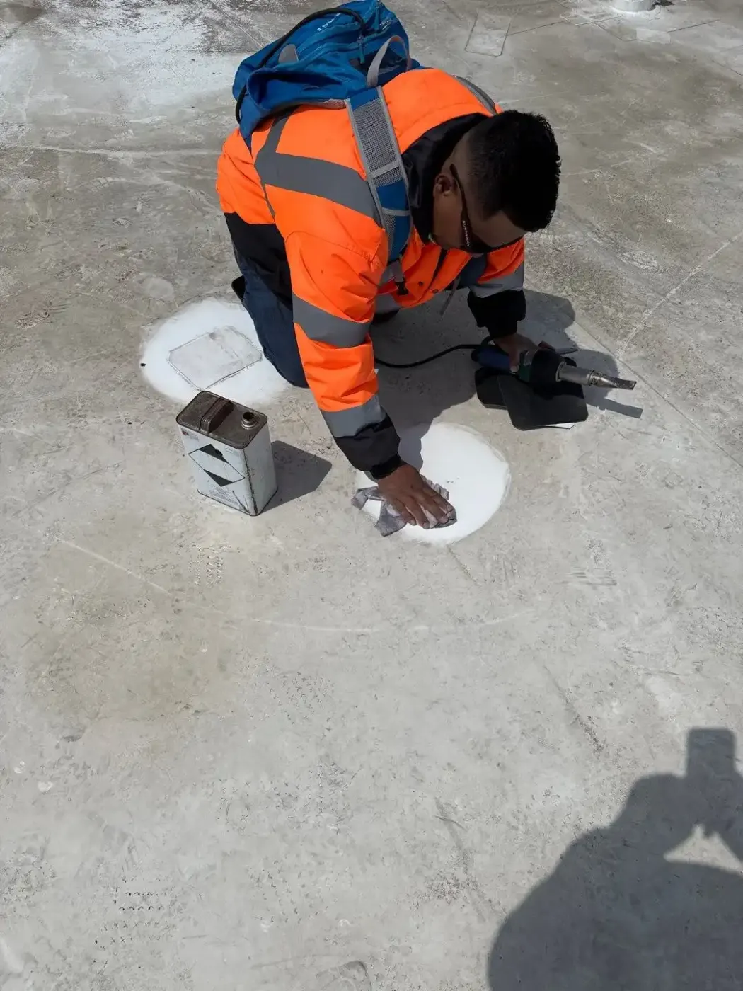 Tarping and dry-in on a St. John commercial roof