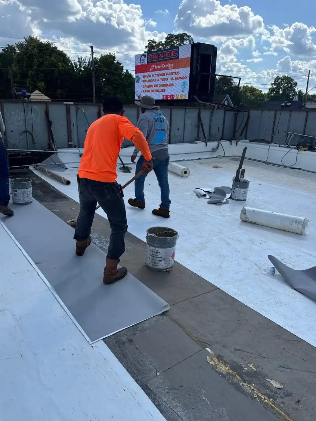 Commercial roof inspection documented in St. John